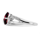 Sterling Silver Rhodium-plated Amethyst and Diamond Ring - RM-15799F5A-3129