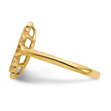 14k 6.0x11.5mm Open Back Diamond Signet Ring Mounting