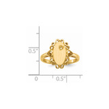 14k 6.0x11.5mm Open Back Diamond Signet Ring Mounting