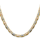 14k 6.1mm Tri-color Gold Pav‚ Valentino Chain - PV-31B2325B-3804