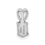 Sterling Silver Rhodium-plated Amethyst Pendant - QB-6506E094-9039
