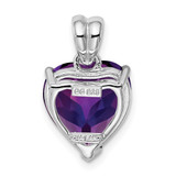 Sterling Silver Rhodium-plated Amethyst Pendant - QP-7041E271-9125