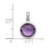 Sterling Silver Rhodium-plated Amethyst Pendant - QP-C2DB7DA2-5652