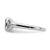 Sterling Silver Rhodium-plated Amethyst Ring - RM-8B26593C-7594