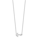 Sterling Silver Rhodium-plated Anchor 16 inch with a 2 inch extention Necklace - QG-9828672E-8535