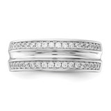 Sterling Silver Rhodium-plated and CZ Ring - QR-6F18BAC6-9277