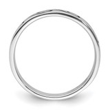 Sterling Silver Rhodium-plated Antiqued Wave Design 4.5mm Band Ring - QR-B7E379CD-6978