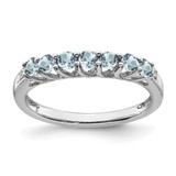 Sterling Silver Rhodium-plated Aquamarine and Diamond Ring - RM-4FCFBE60-1265
