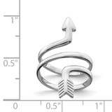 Sterling Silver Rhodium-plated Arrow Wrap Toe Ring
