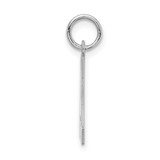 Sterling Silver Rhodium-plated Block Letter A Initial Charm - QC-E89FAEAF-6243