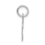 Sterling Silver Rhodium-plated Block Letter C Initial Charm - QC-DF62C62C-9512
