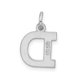 Sterling Silver Rhodium-plated Block Letter D Initial Charm - QC-A4B2196E-7296
