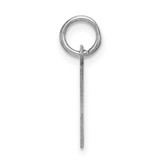 Sterling Silver Rhodium-plated Block Letter E Initial Charm - QC-56983E99-6755