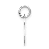 Sterling Silver Rhodium-plated Block Letter J Initial Charm - QC-26AA2A36-2769