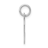Sterling Silver Rhodium-plated Block Letter L Initial Charm - QC-A1A25AAF-6294