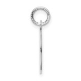 Sterling Silver Rhodium-plated Block Letter O Initial Charm - QC-39FD4941-4063