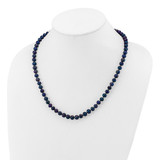 14k 6-7mm Black Near-Round Freshwater Cultured Pearl 20 inch Necklace