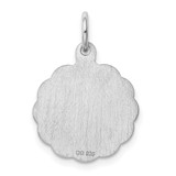 Sterling Silver Rhodium-plated Brocaded Letter C Initial Charm - QC-A0A33A5A-5070