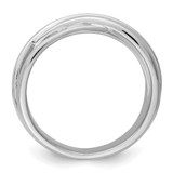 Sterling Silver Rhodium-plated Brushed Ring - QR-EE802773-9243