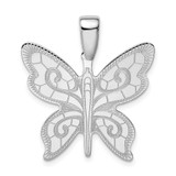 Sterling Silver Rhodium-plated Butterfly Pendant - QC-7E72D06C-3515