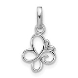 Sterling Silver Rhodium-plated Butterfly Pendant - QC-8D8016AC-6275