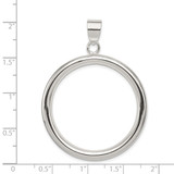 Sterling Silver Rhodium-plated Circle Pendant