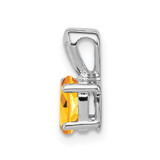 Sterling Silver Rhodium-plated Citrine Pendant - QB-A7B10ACB-7930