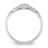Sterling Silver Rhodium-plated Claddagh Ring - QR-395C5C5E-9719