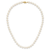 14k 6-7mm White Near-Round Freshwater Cultured Pearl 16 inch Necklace