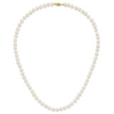 14k 6-7mm White Near-Round Freshwater Cultured Pearl 20 inch Necklace