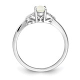 Sterling Silver Rhodium-plated Created Opal Ring - QB-65772344-8809