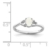 Sterling Silver Rhodium-plated Created Opal Ring - QB-A209250E-3934