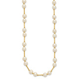 14k 6-7mm White Near-Round Freshwater Cultured Pearl Beaded 18 inch Necklace - XF-04A0881B-1865