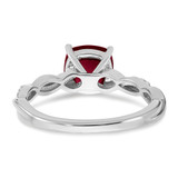 Sterling Silver Rhodium-plated Created Ruby and Diamond Ring - RM-DAB0E81C-6332