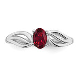 Sterling Silver Rhodium-plated Created Ruby Ring - QB-2B2A3145-4932
