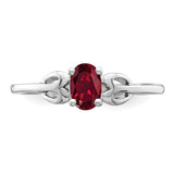 Sterling Silver Rhodium-plated Created Ruby Ring - QB-7F1BF036-2394