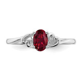 Sterling Silver Rhodium-plated Created Ruby Ring - QB-FE9C982E-2345