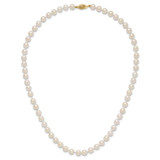 14k 6-7mm White Round Akoya Saltwater Cultured Pearl 18 inch Necklace - PL-515E1866-4980