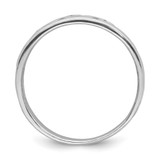 Sterling Silver Rhodium-plated Cut-Out Polished Wave Band Ring - LR-6ED4B9E8-4872