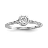 Sterling Silver Rhodium-plated CZ 3-Ring Set - QR-88336B33-5071