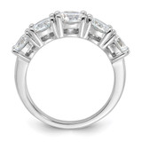 Sterling Silver Rhodium-plated CZ 5-Stone Ring - QR-1170B330-8660