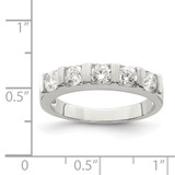 Sterling Silver Rhodium-plated CZ 5-Stone Ring - QR-3ADC054A-5207