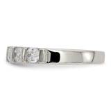 Sterling Silver Rhodium-plated CZ 5-Stone Ring - QR-3ADC054A-5207