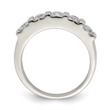 Sterling Silver Rhodium-plated CZ 5-Stone Ring - QR-DC51EC80-5317