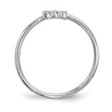 Sterling Silver Rhodium-plated CZ Adjustable Ring - QR-2B0042D6-8771
