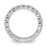 Sterling Silver Rhodium-plated CZ Band - QR-4FDDBEE3-3918