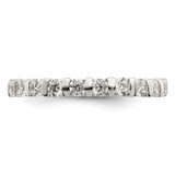 Sterling Silver Rhodium-plated CZ Band - QR-4FDDBEE3-3918