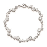 Sterling Silver Rhodium-plated CZ Bracelet - QG-AB8B6E6D-8328