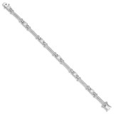 Sterling Silver Rhodium-plated CZ Bracelet - QX-86DB6ED0-8982