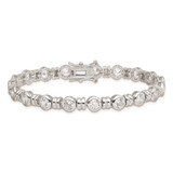 Sterling Silver Rhodium-plated CZ Bracelet - QX-94DA0402-4419
